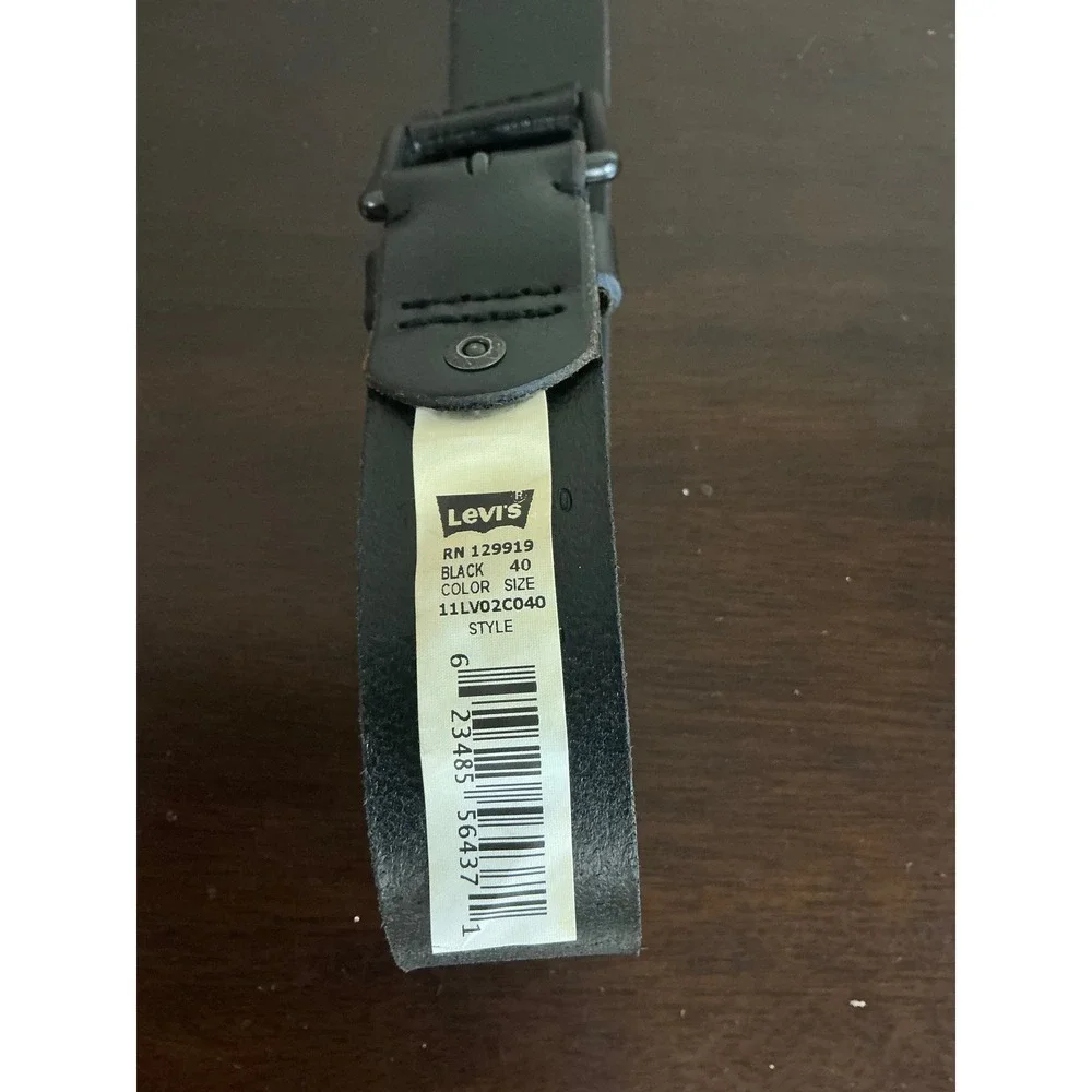 Levi's Belt Men's Size 40 Black Leather Belt Casual‎ Dress Workwear